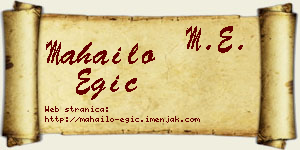 Mahailo Egić vizit kartica